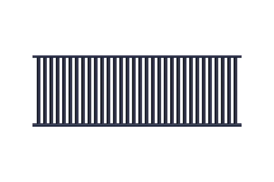 black aluminum fence