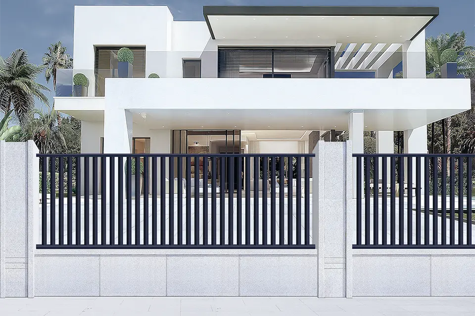 black aluminum fence WL-208