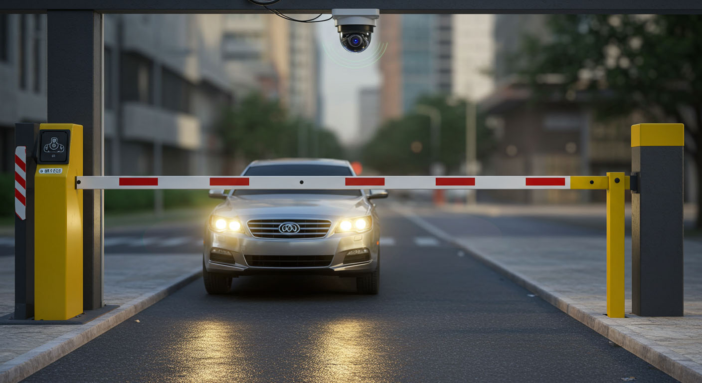 plate recognation boom gate