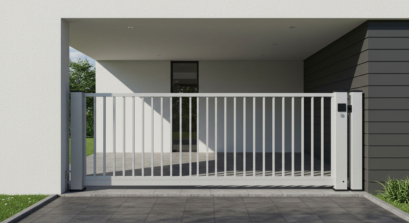 Aluminum Bi-Folding Trackless Gates