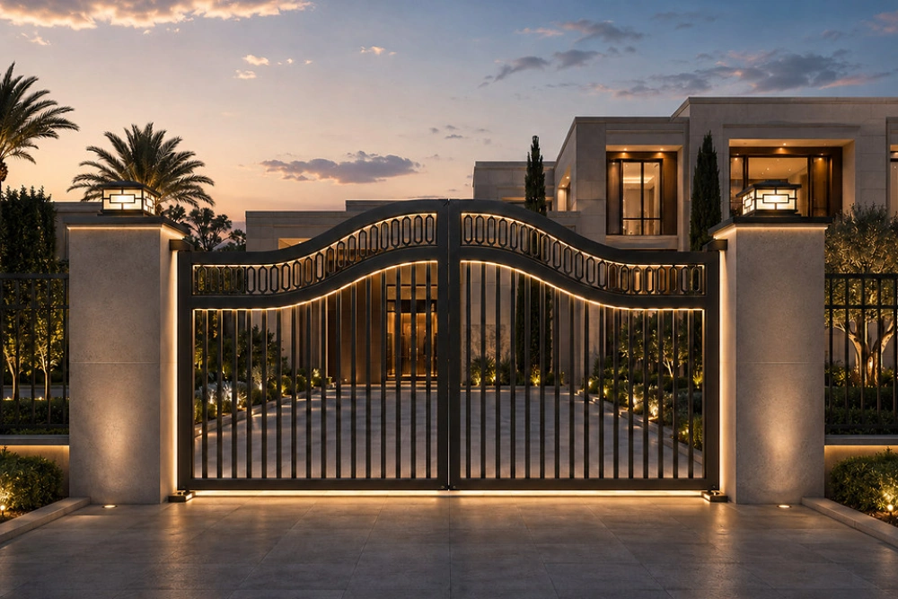 Residential Swing Gate Clearance How Hinge Geometry, Wind Load, and Automation Affect Daily Use