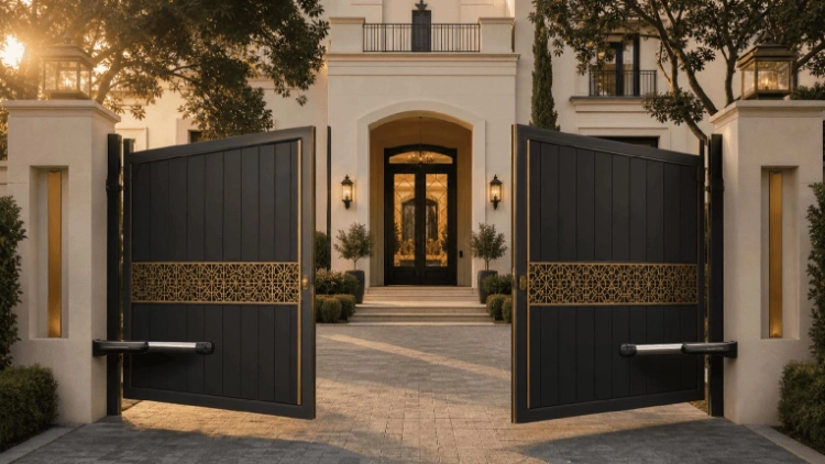 How Should a Villa Entrance Balance Swing-Gate Clearance, Wind Exposure, and Vehicle Turning Space